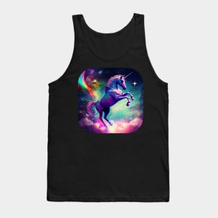 Bright Space Rainbow Unicorn Tank Top